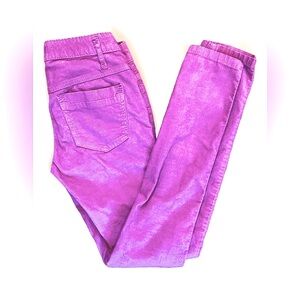 Y2K Free People Corduroy 'Cigarette' Pants in Hot Violet Size 26